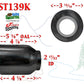 JST139K 2.5" Black Stainless Round Exhaust Tip 2 1/2" Inlet 4" Outlet 5" Long
