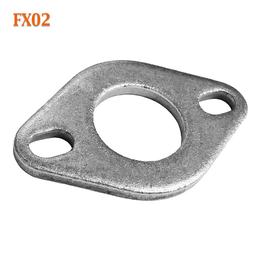 FX02 1 5/8" ID Flat Oval Two Bolt Exhaust Flange Fits 1 1/2" 1.5" - 1.625" Pipe
