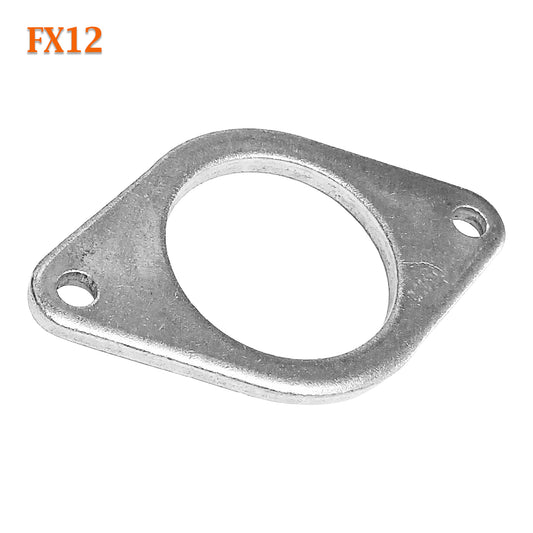 FX12 2 5/8" ID Flat Oval Two Bolt Exhaust Flange Fits 2.5" 2 1/2" - 2.625" Pipe