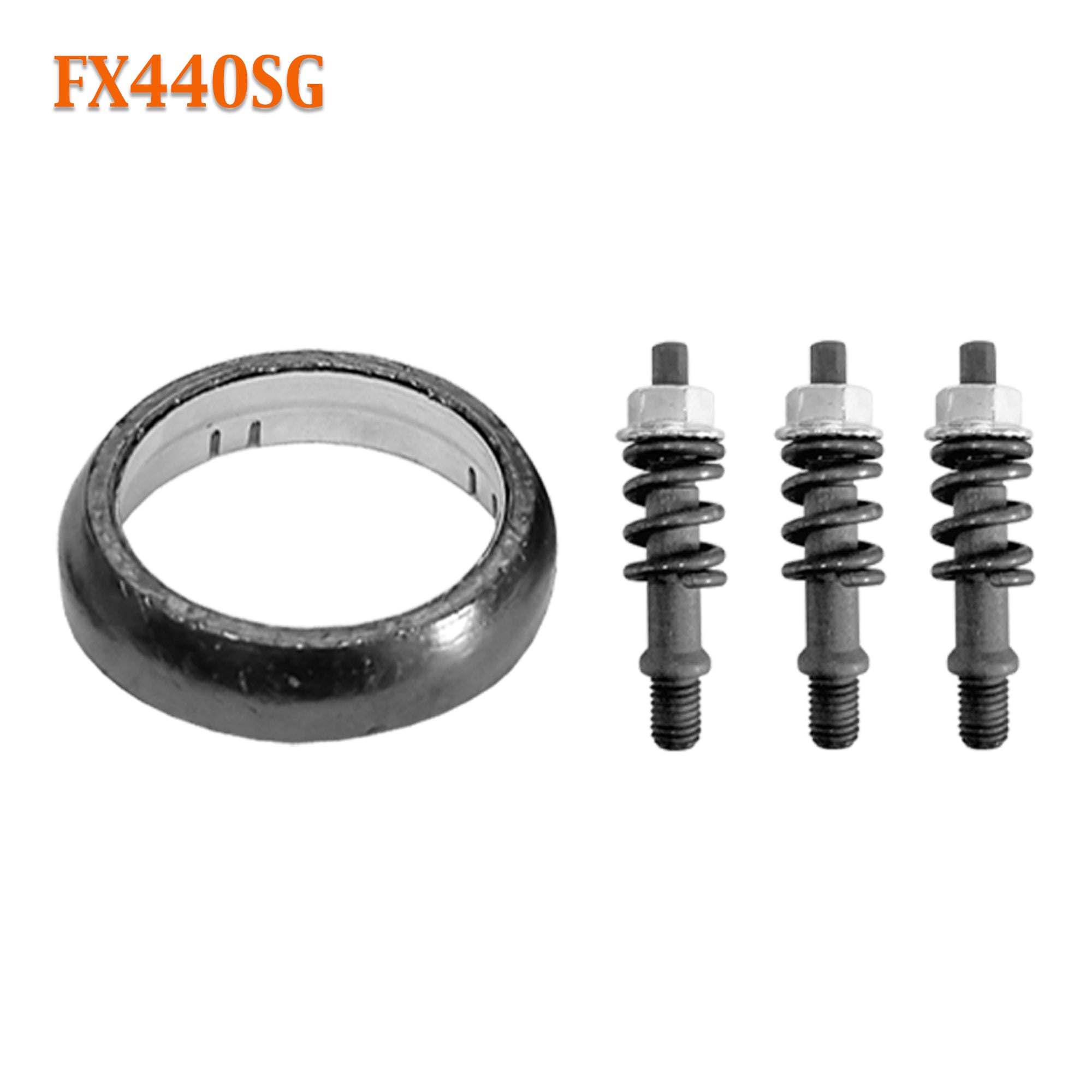 X AUTOHAUX Stainless Steel 2.4 Inner Dia 2 Bolts Gasket Adapter for Car  Exhaust Turbo Downpipe