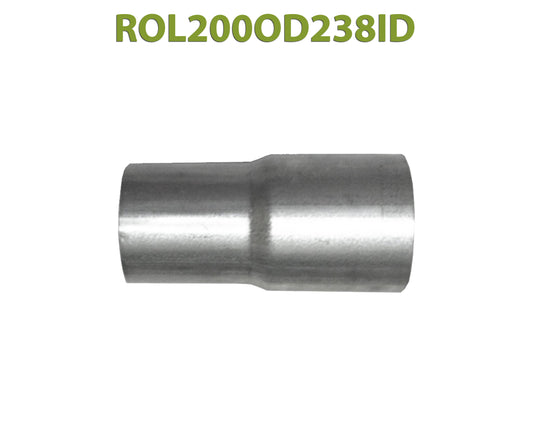 ROL200OD238ID 548579 2” OD to 2 3/8” ID Universal Exhaust Component to Pipe Adapter Reducer