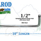 AROD Exhaust Hanger Southern J Hook 1/2" Rod Arrow Head Style 10"