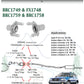 2" Semi Direct Fit Exhaust Converter Pipe Flange Repair Kit for Saab Subaru
