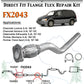 FX2043 Semi Direct Fit Exhaust Flange Repair Flex Pipe Replacement Kit With Gasket