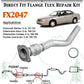 FX2047 Semi Direct Fit Exhaust Flange Repair Flex Pipe Replacement Kit With Gasket