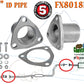 FX8018EX 2" ID Universal QuickFix Exhaust Triangle Flange Repair Pipe Kit Gasket