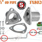FX8020 2 1/2" OD Universal QuickFix Exhaust Triangle Flange Repair Pipe Kit