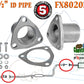 FX8020EX 2 1/2" ID Universal QuickFix Exhaust Triangle Flange Repair Pipe Kit