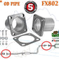 FX8021 2" OD Universal QuickFix Exhaust Square Flange Repair Pipe Kit