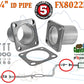 FX8022EX 2 1/4" ID Universal QuickFix Exhaust Square Flange Repair Pipe Kit