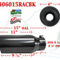 J406015RACBK 4" Black Round Diesel Truck Bolt-on Exhaust Tip 6" Outlet 15" Long