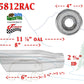 J5812RAC 2.5" Stainless Round Truck Exhaust Tip 2 1/2" Inlet 4" Outlet 12" Long