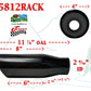 J5812RACK 2.5" Black Round Truck Exhaust Tip 2 1/2" Inlet 4" Outlet 12" Long