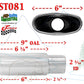 JST081 2.25" Stainless Oval Exhaust Tip 2 1/4" Inlet / 6" x 2 7/8" Outlet / 6" Long