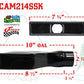 PCAM214SSK 2.25" Black Rectangle Corvette Camaro Exhaust Tip 2 1/4" ID 10" Long