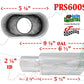 PRS600SS 2.25" Stainless Oval Exhaust Tip 2 1/4" Inlet 5 1/2" Outlet 6 1/2" Long