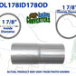 ROL178ID178OD 548538 1 7/8” ID to 1 7/8” OD Universal Exhaust Pipe to Component Coupling Connector