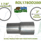 ROL178OD200ID 548528 1 7/8” OD to 2” ID Universal Exhaust Component to Pipe Adapter Reducer
