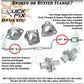 BRC8017EX 2 1/2" 2.5" ID QuickFix Exhaust Oval Flange Repair Pipe Kit Gasket