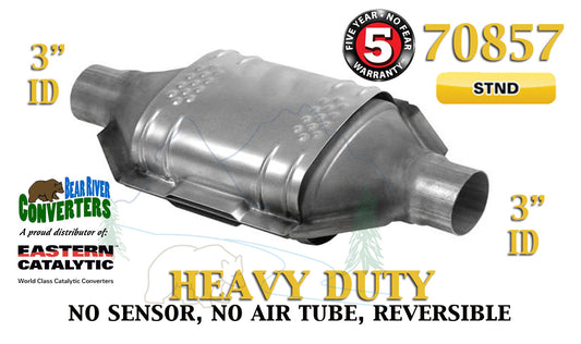 70857 Eastern Universal Catalytic Converter Heavy Duty Catalyst 3” Pipe 12” Body - Bear River Converters