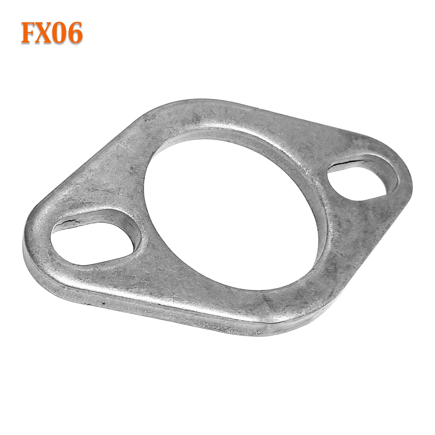 FX06 2 1/8" ID Flat Oval Two Bolt Exhaust Flange Fits 2" - 2 1/8" 2.125" Pipe