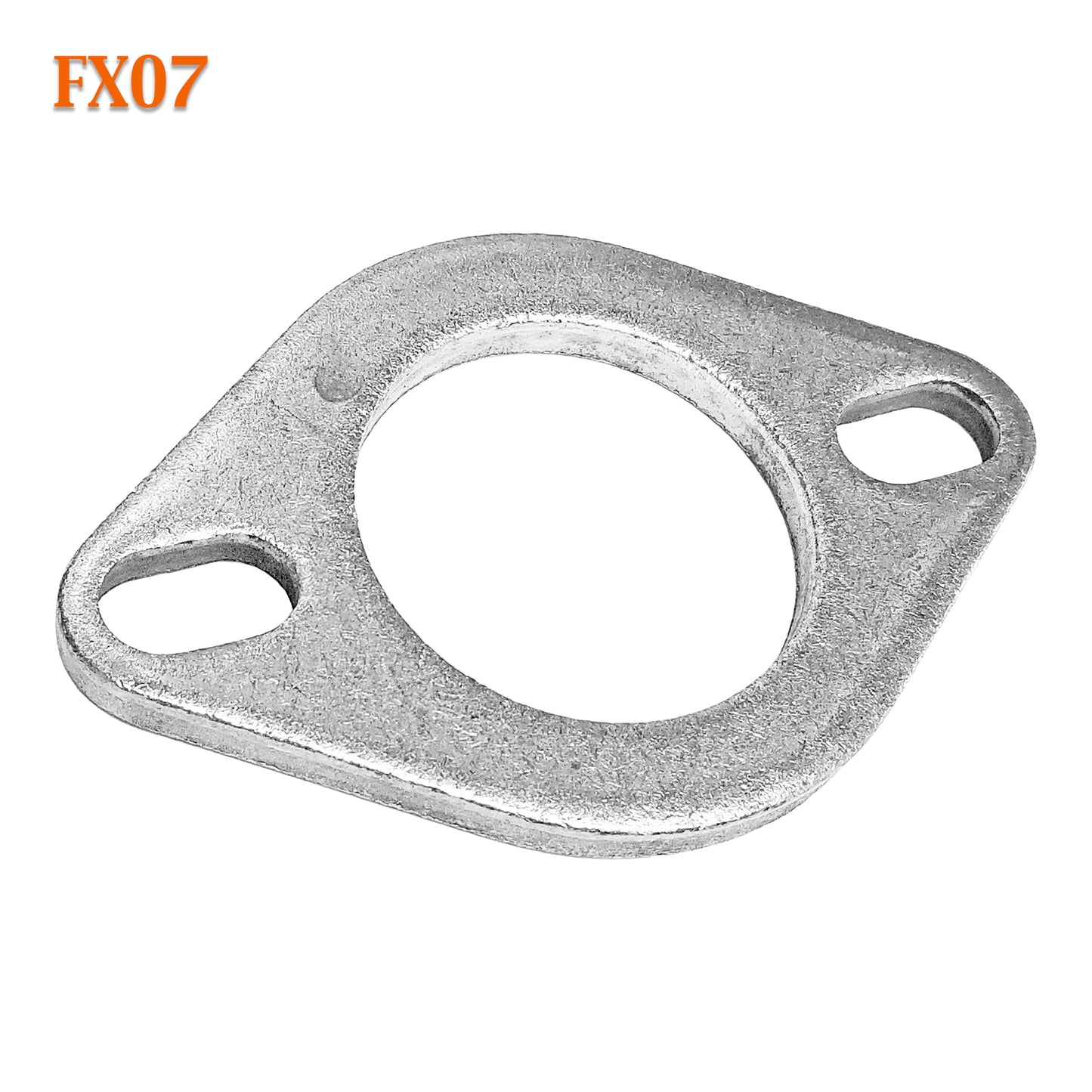 FX07 2 1/4" ID Flat Oval Two Bolt Exhaust Flange Fits 2 1/4" 2.25" -2 9/32" Pipe