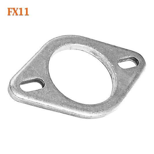 FX11 2 1/2" ID Flat Oval Slotted Two Bolt Exhaust Flange Fits 2.5" Pipe