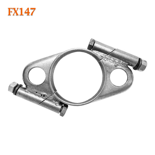 FX147 2 1/8" 2.125" ID Exhaust Flange Formed Oval Angle Split Repair Replacement
