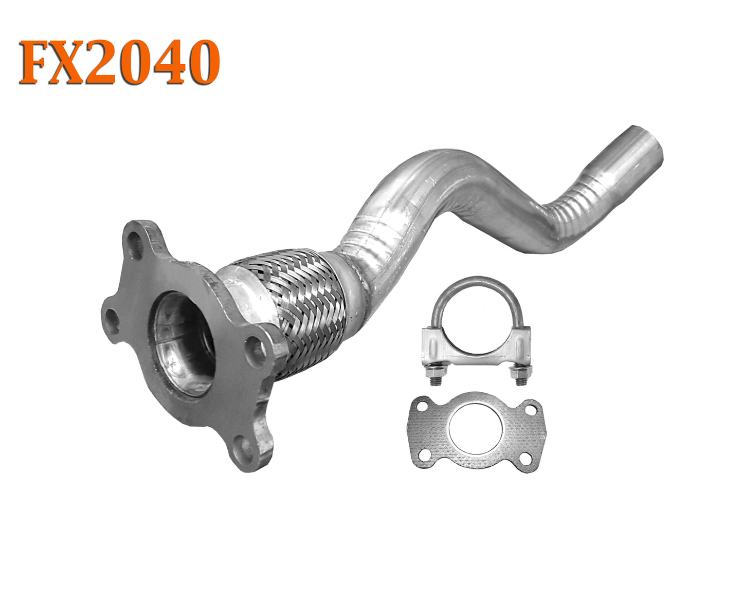FX2040 Semi Direct Fit Exhaust Flange Repair Flex Pipe Replacement Kit With Gasket