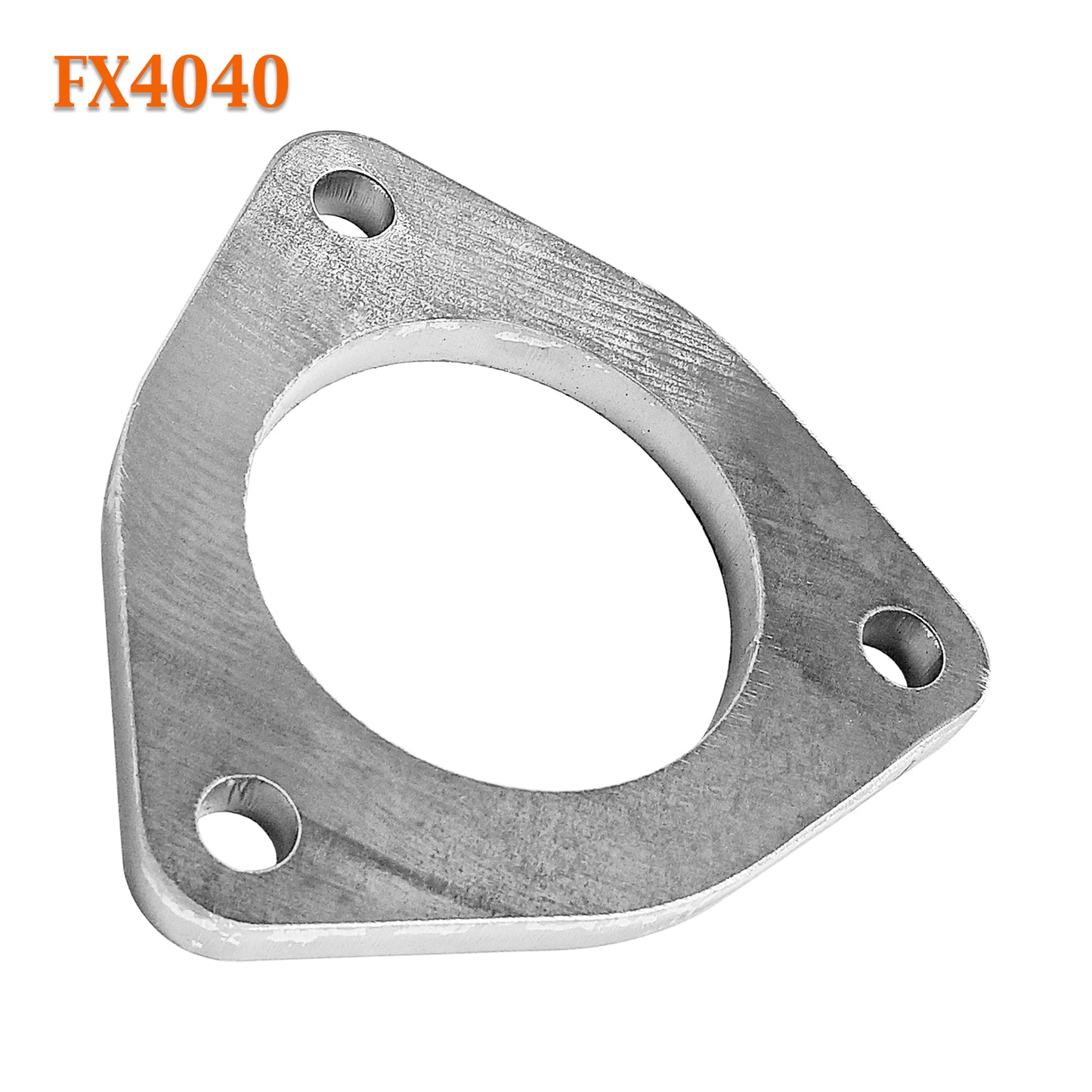 FX4040 2 1/2" ID Flat Triangle Three Bolt Exhaust Flange For 2.375" - 2.5" Pipe