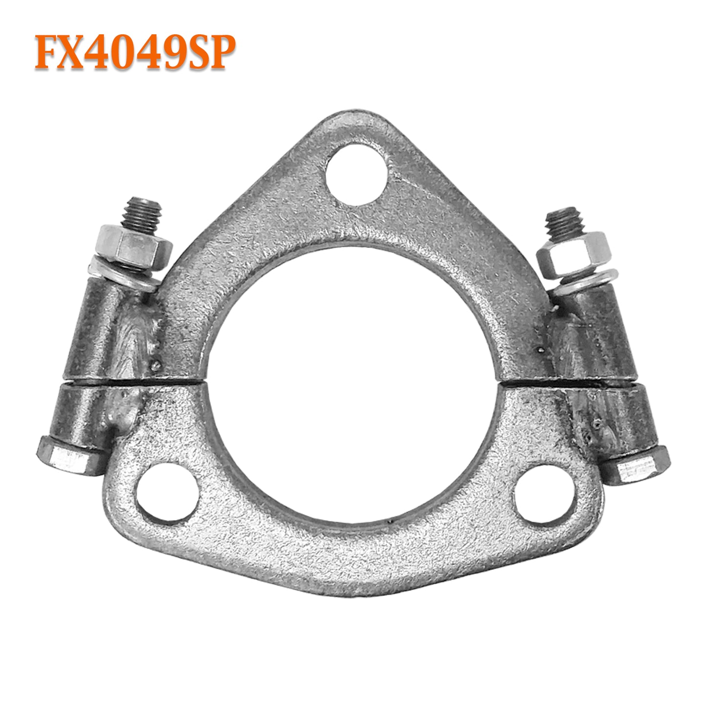 FX4049SP 2 1/4" 2.25" ID Triangle Exhaust Split Flange For 2" OD Flared Y Pipe