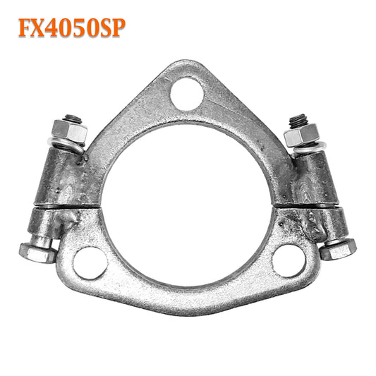 FX4050SP 2 1/2" 2.5 Triangle Exhaust Split Flange For 2 1/4" 2.25" Flared Y Pipe