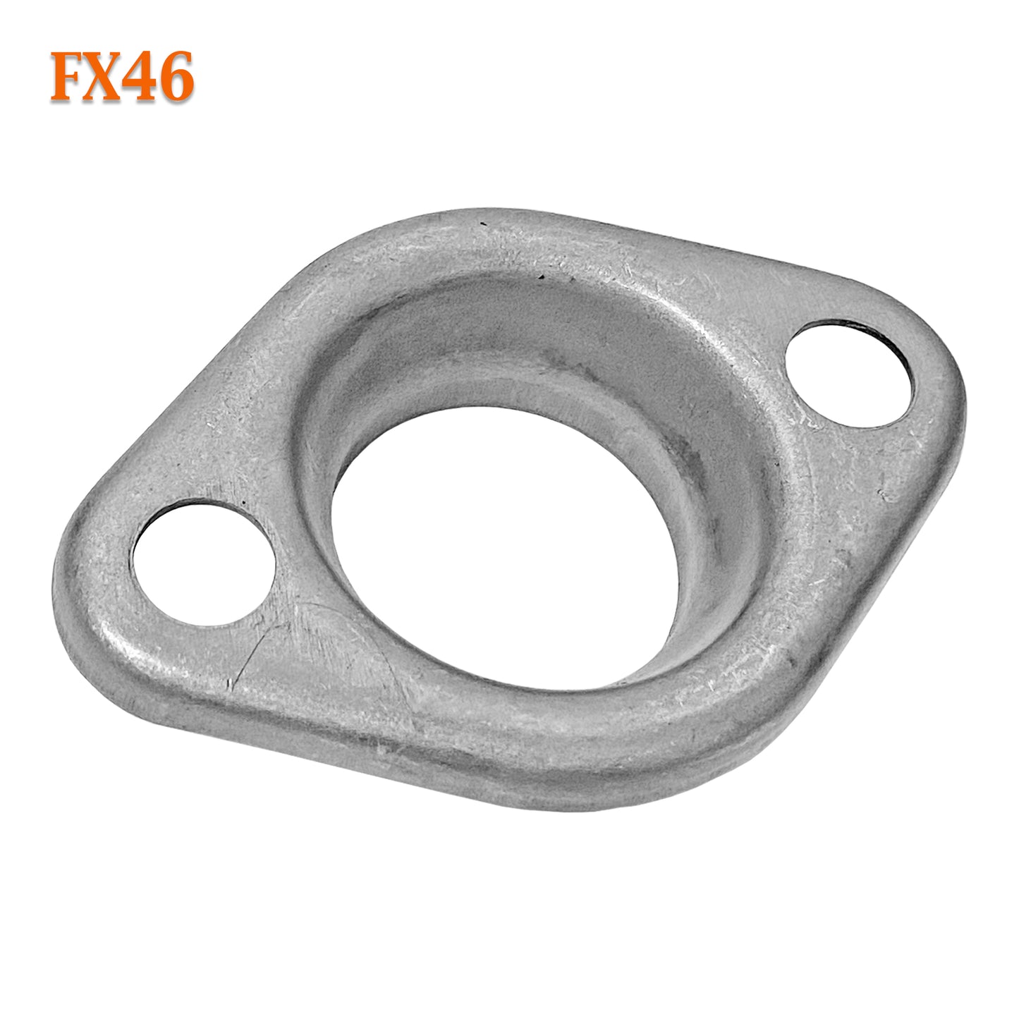 FX46 1 3/4" 1.75" ID Exhaust Flange Formed Oval Mild Steel Repair Replacement