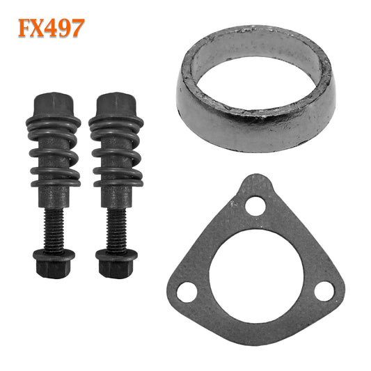 FX497 2 1/8" & 2 3/32" ID Exhaust Gaskets & Spring Bolts Hardware Repair Kit
