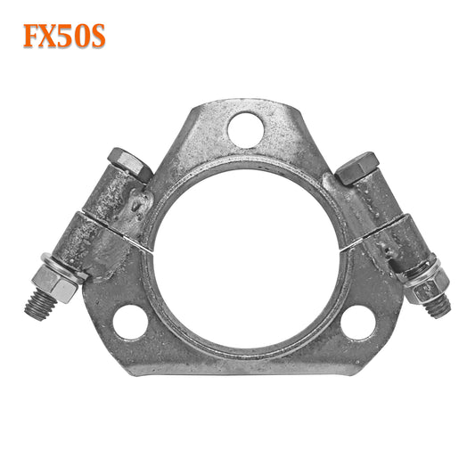 FX50S 2 1/8" 2.125" ID Exhaust Flange Formed Triangle Split Repair Replacement