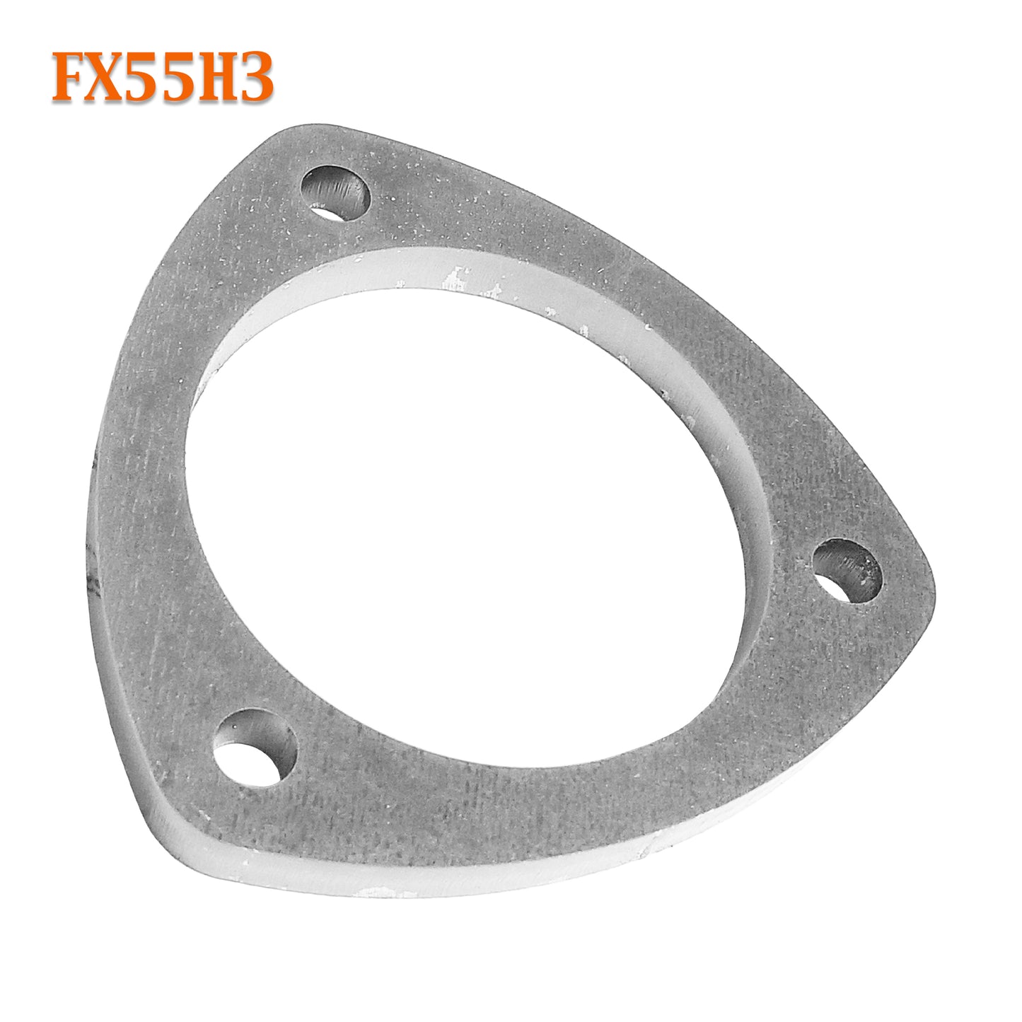 FX55H3 3" ID Flat Triangle Three Bolt Heavy Duty Exhaust Flange For 3" Pipe