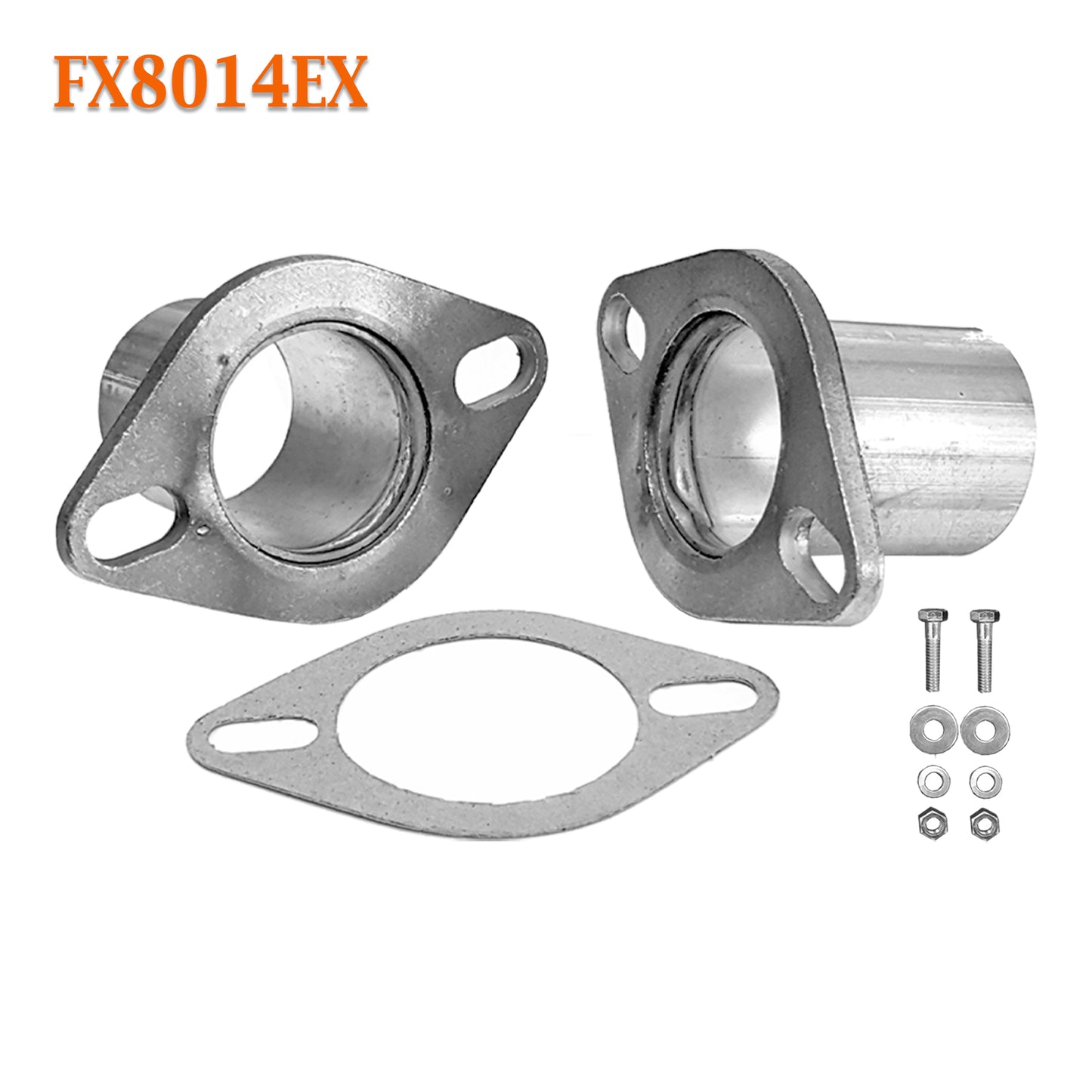 FX8014EX 1 3/4" ID Universal QuickFix Exhaust Oval Flange Repair Pipe Kit Gasket