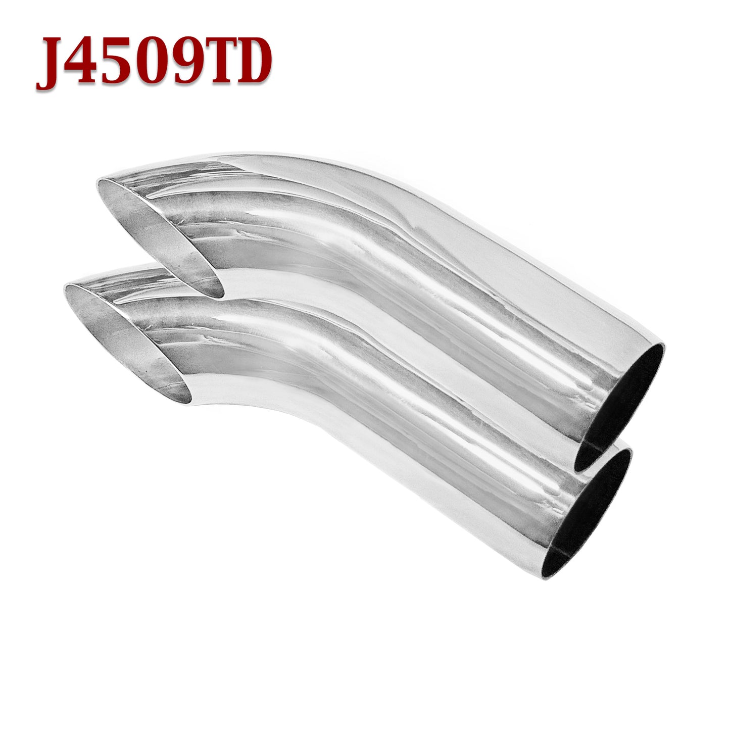 J4509TD 2.25" Stainless Turn Down Exhaust Tip 2 1/4" Inlet 2 1/2" Outlet 9" Long