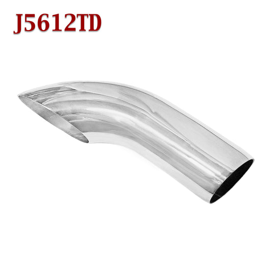 J5612TD 2.5" Stainless Turn Down Exhaust Tip 2 1/2" Inlet 2 3/4" Outlet 9" Long