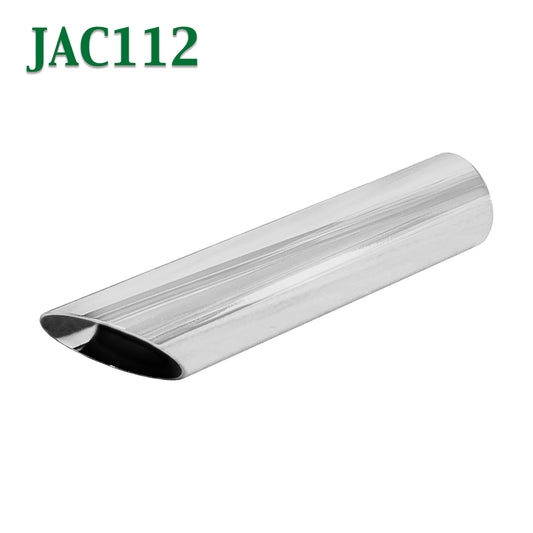 JAC112 1.5" Chrome Angle Cut Cowboy Exhaust Tip 1 1/2" Inlet / 1 3/4" Outlet / 8" Long