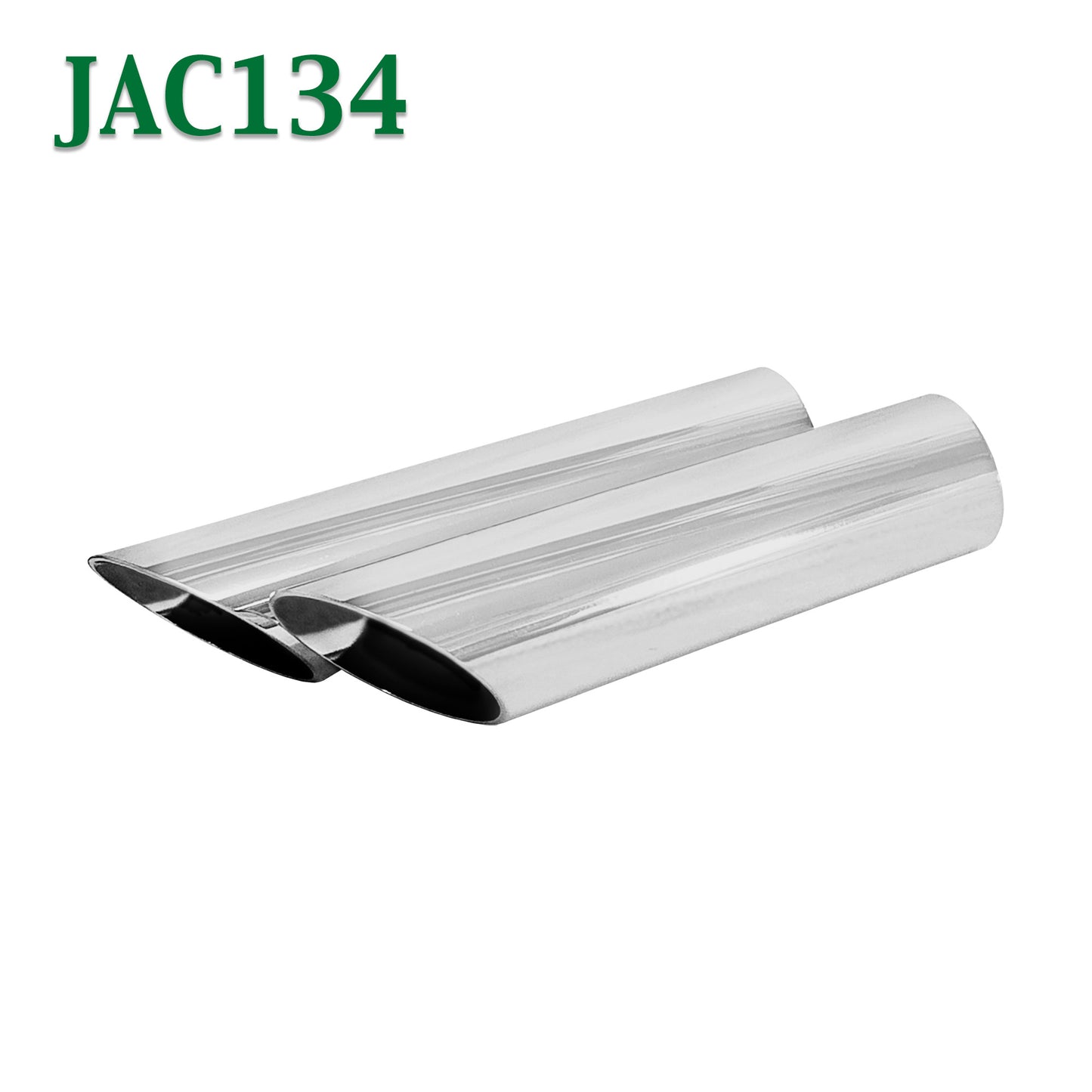 JAC134 1.75" Chrome Angle Cut Cowboy Exhaust Tip 1 3/4-1 13/16" Inlet / 2" Outlet / 8" Long