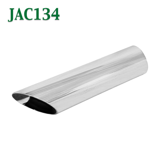 JAC134 1.75" Chrome Angle Cut Cowboy Exhaust Tip 1 3/4-1 13/16" Inlet / 2" Outlet / 8" Long