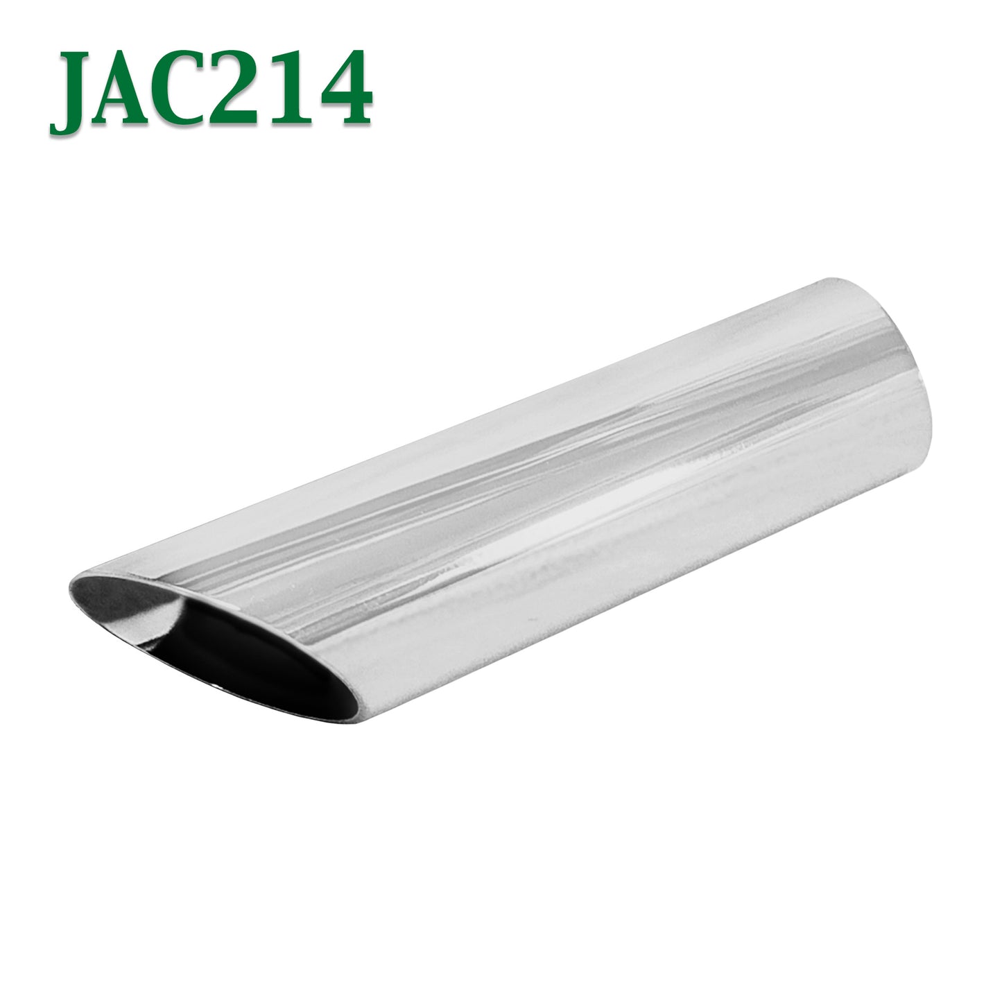 JAC214 2 1/4" 2.25" Chrome Angle Cut Cowboy Exhaust Tip 2 1/2" 2.5" Outlet / 9" Long