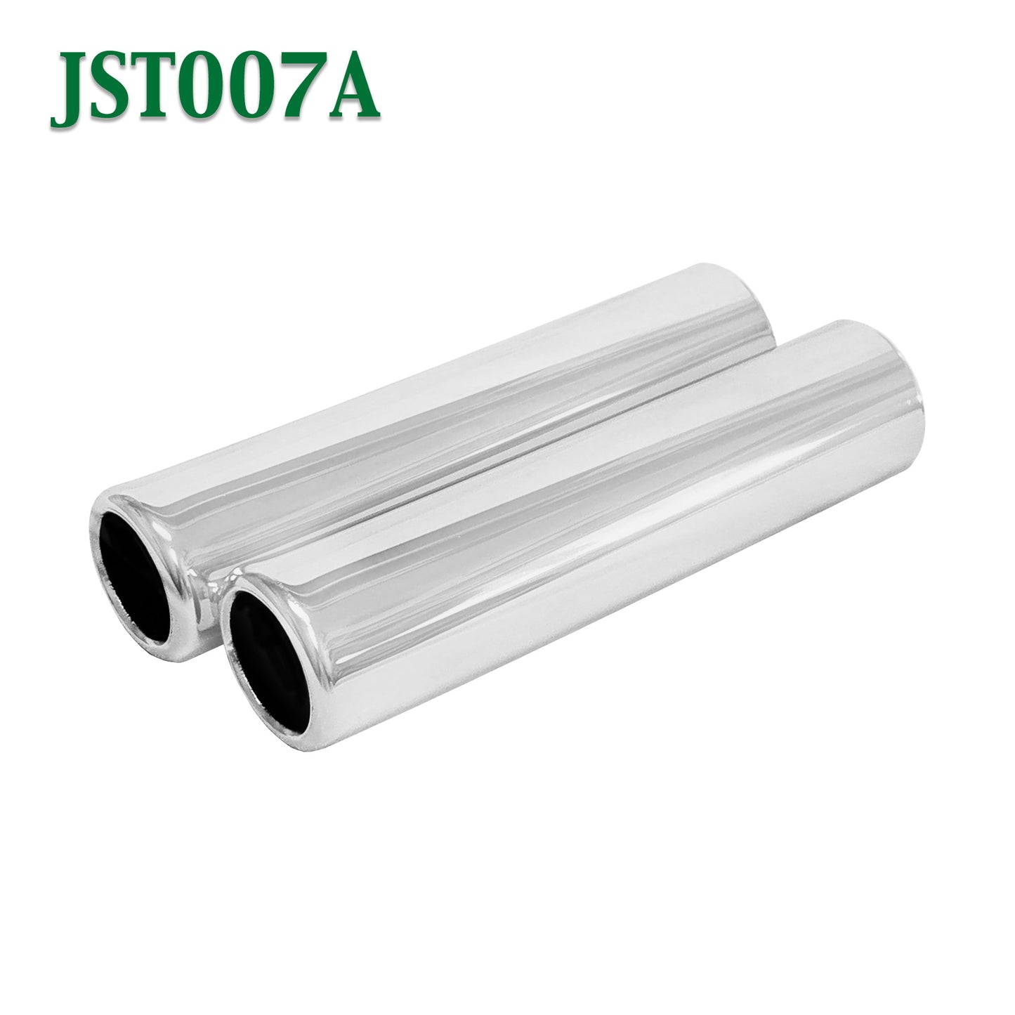 JST007A 1.75" Stainless Steel Round Pencil Exhaust Tip 1 3/4 Inlet / 2" Outlet / 9" Long