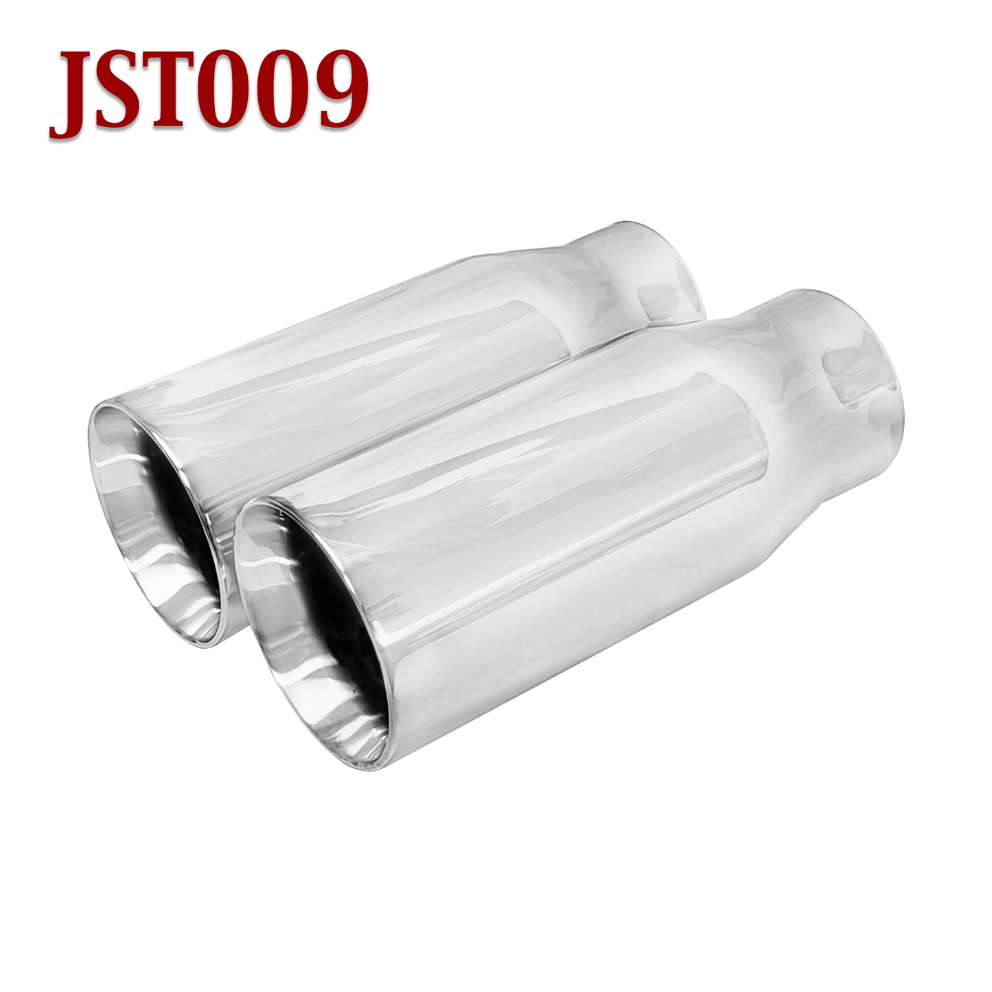 JST009 2.25" Stainless Round Exhaust Tip 2 1/4" Inlet / 3" Outlet / 7" Long