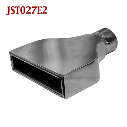JST027E2 2.5" Black Chrome Rectangle Camaro Exhaust Tip 2 1/2" Inlet / 10" Long