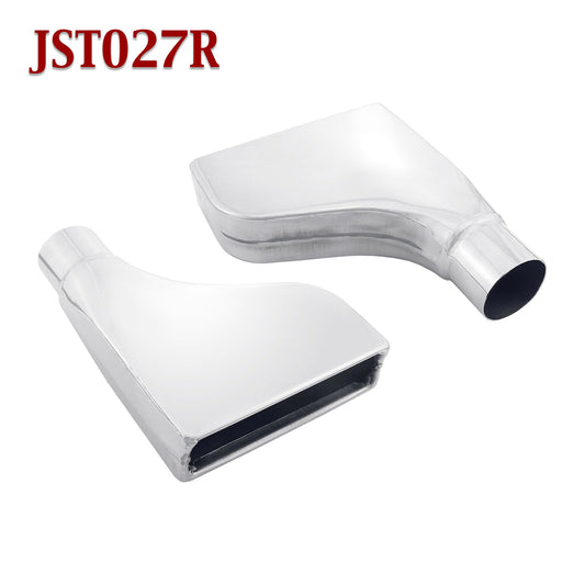 JST027R 2.5" Stainless Rectangle Exhaust Tips 2 1/2" Inlet 8" x 2" Outlet