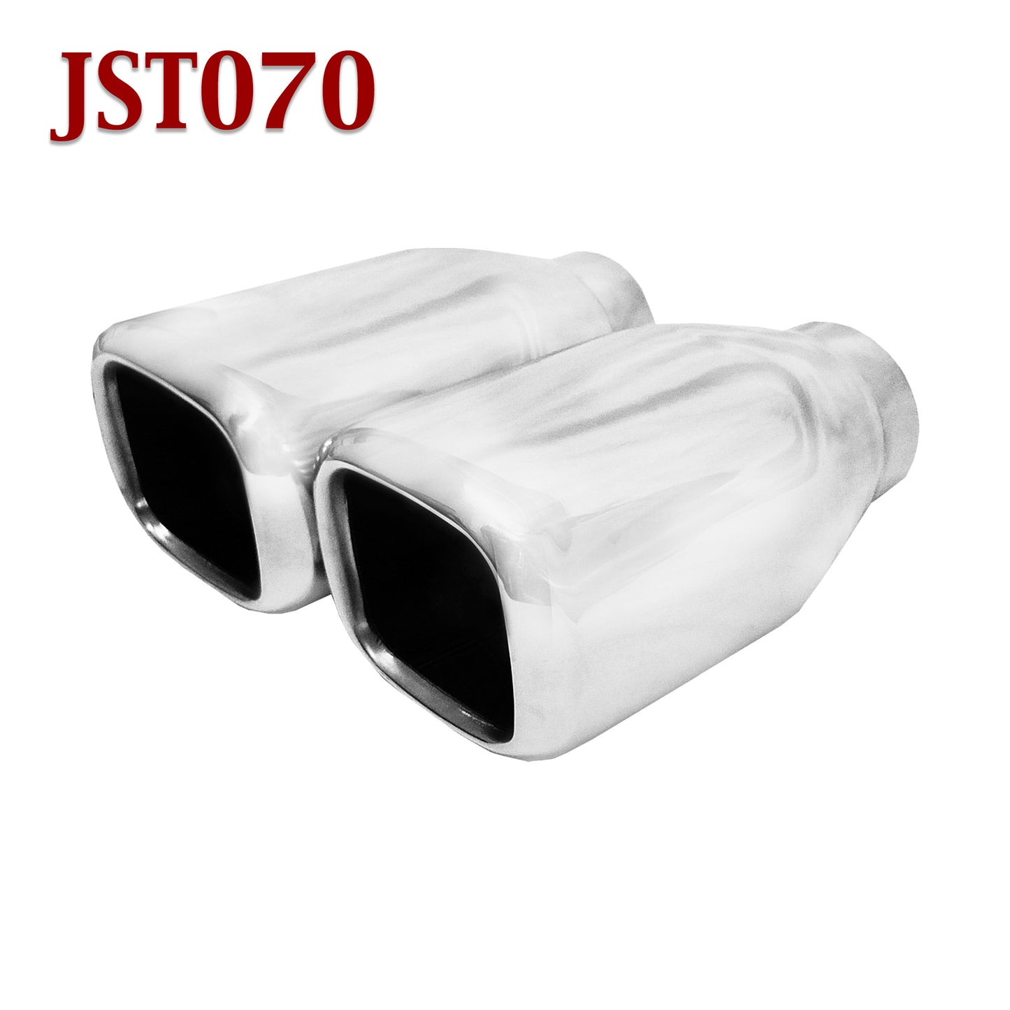 JST070 2.25" Stainless Square Exhaust Tip 2 1/4" Inlet / 4" Outlet / 7" Long
