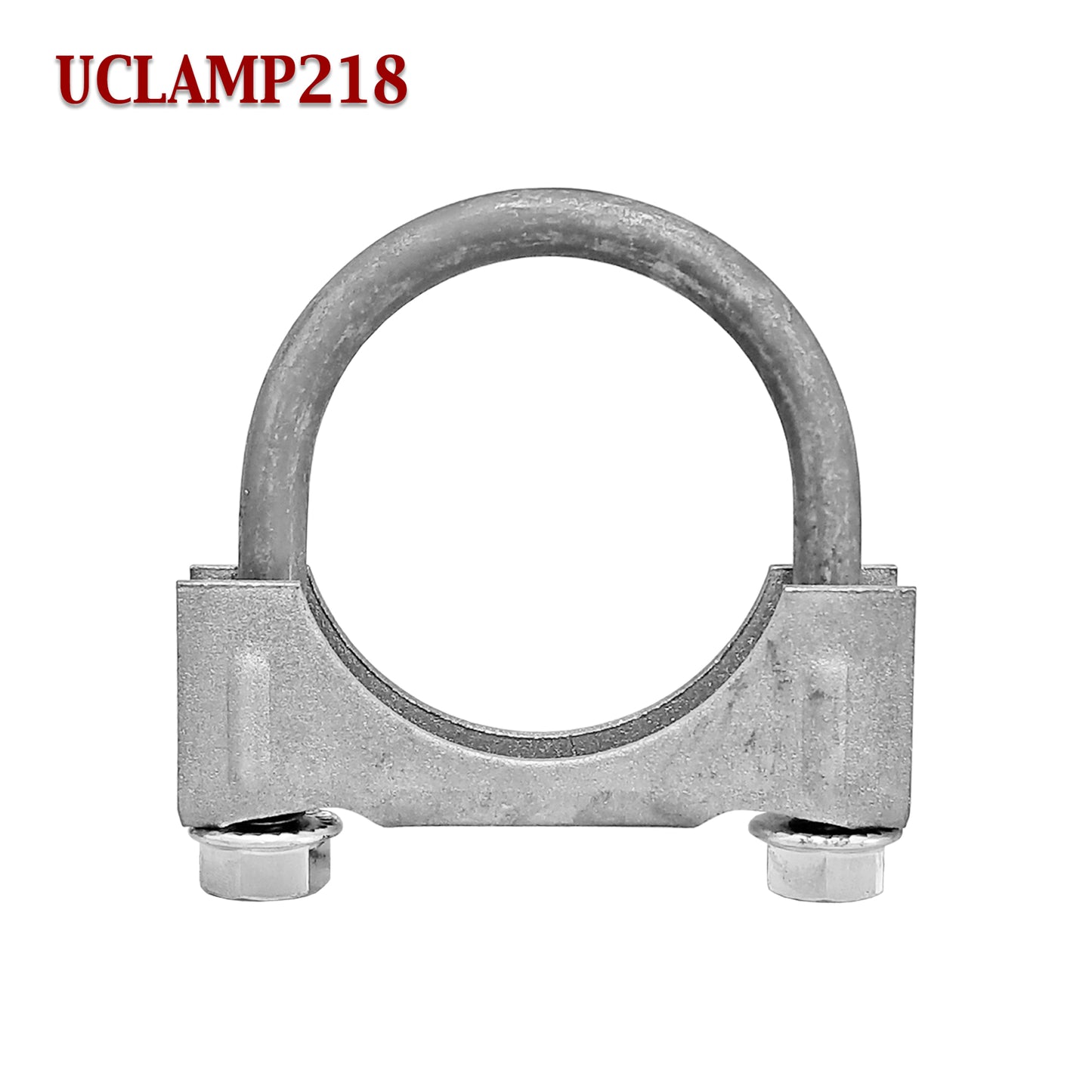 2 1/8" Exhaust Muffler Clamp U-Bolt Saddle Style For 2.125" Pipe 5/16" Rod