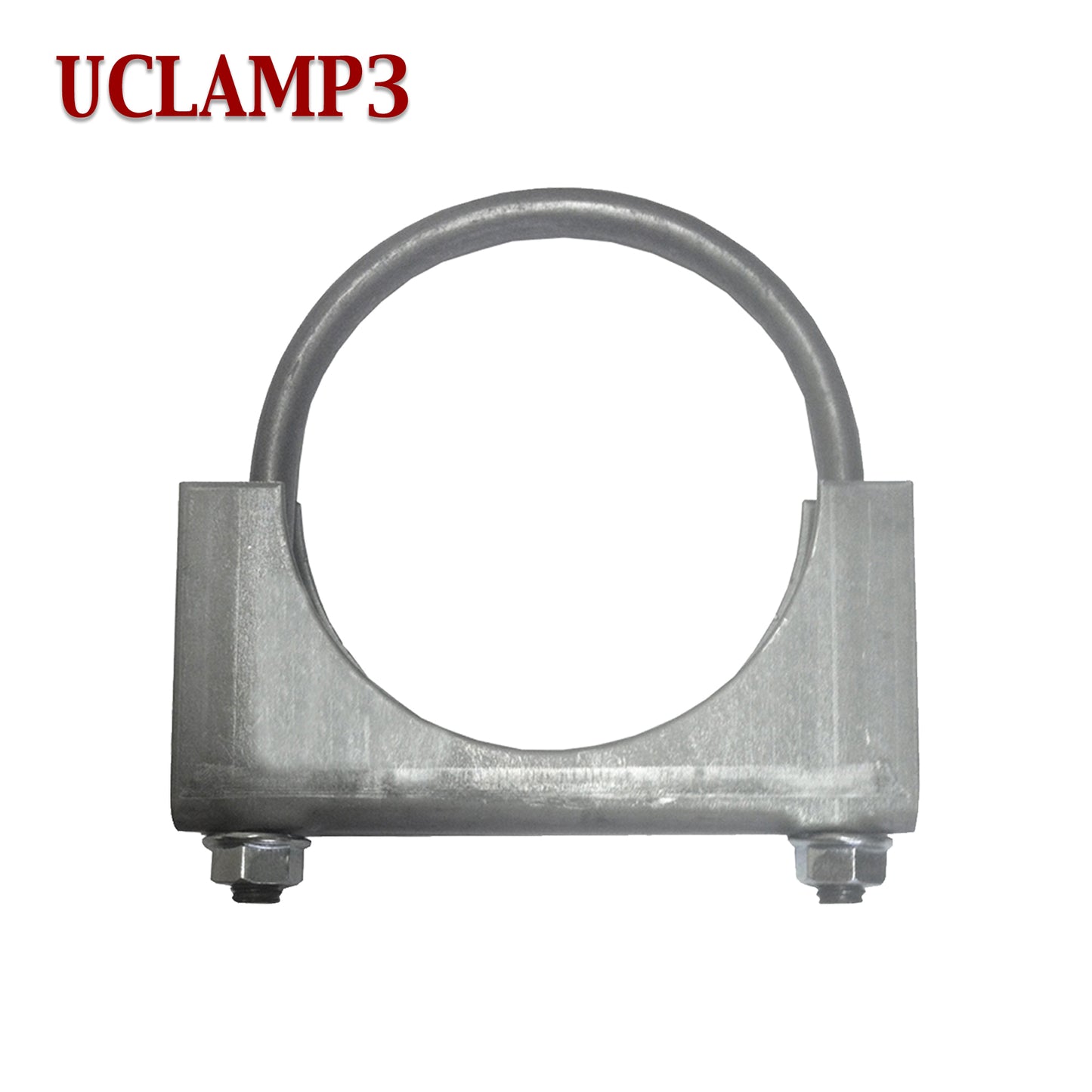 3" Exhaust Muffler Clamp U-Bolt Saddle Style For 5/16" Rod